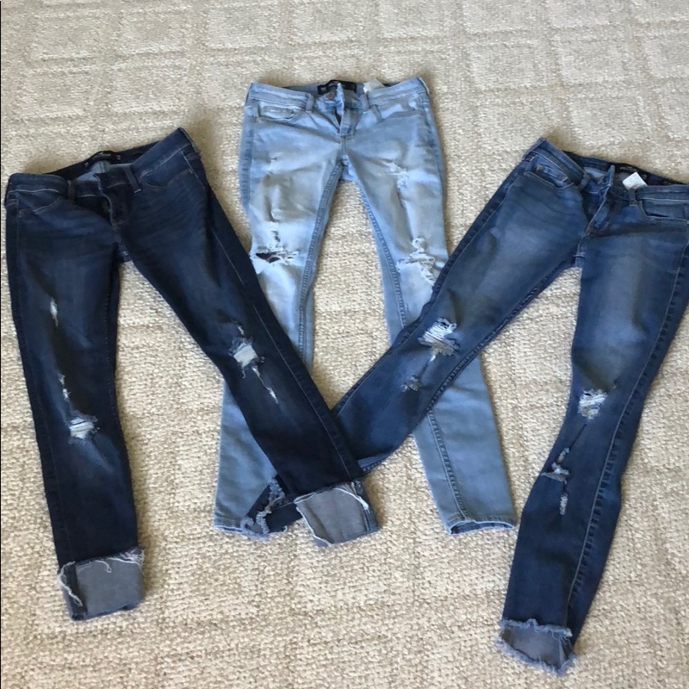 3 pairs of Hollister Jeans